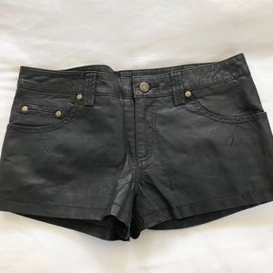 Free People leather shorts